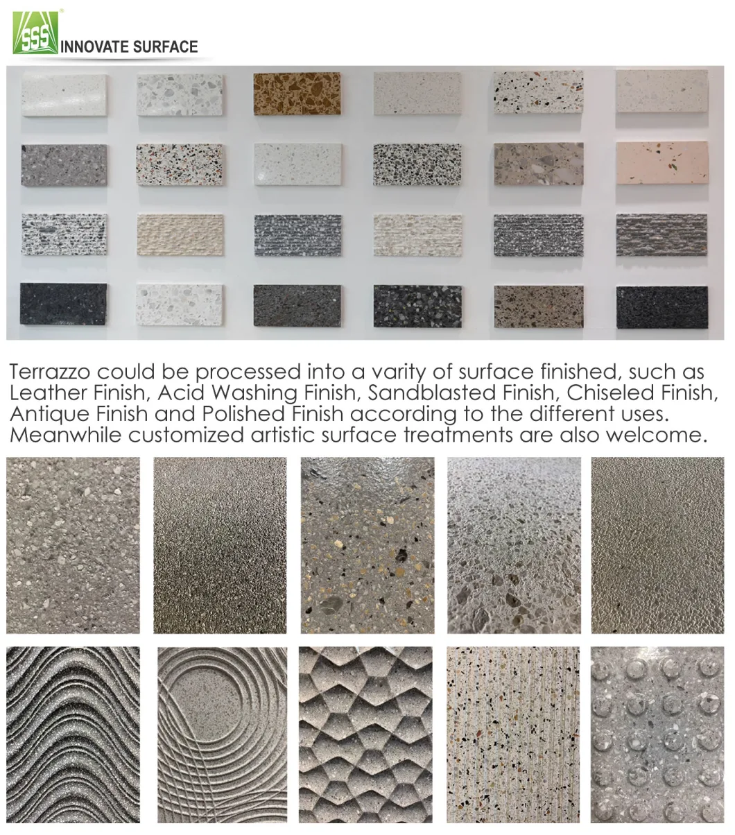 Furnishing Building Materials Terrazzo Stone Slab for Terrazzo Floor Tile