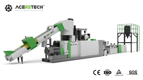 Máquina de pelotização de plástico econômica Aceretech para reciclagem de material de roda de plástico