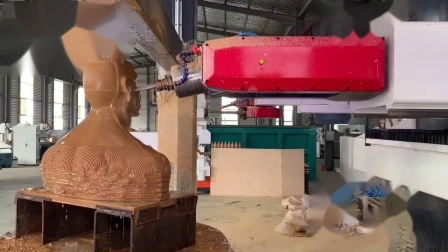 Especial para gravação de escultura em pedra 5D 4D grande e pesada, máquina rotativa de escultura CNC em mármore, CNC de fresagem vertical