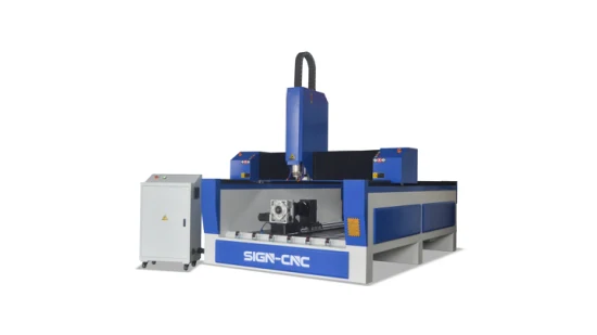 Sign-1318 Stone Router CNC máquina de gravação de cilindro 3D